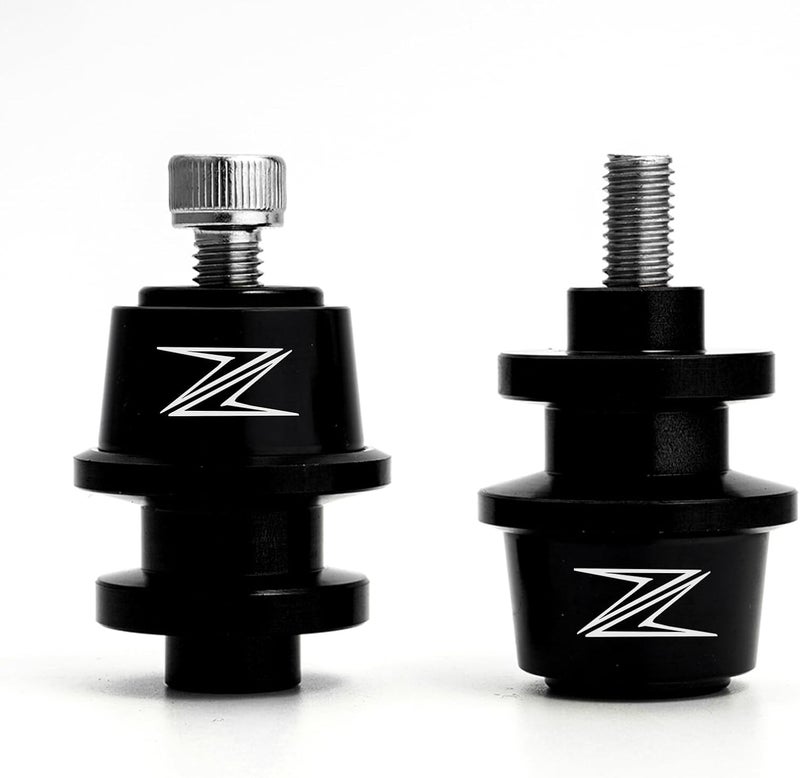 MOWOK Motorcycle M8 Swing Arm Spools Sliders, CNC Swing Arm Stand Screw, Swingarm Stand Paddock Compatible for Kawasaki Z900 Z650 Z400 Z500 Z800 Z1000 Z1000SX Z1000R ZX-6R ZX-10R Z 500 900 (Black) - Image 1